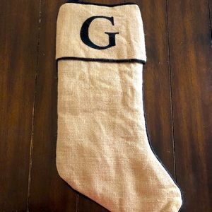 Burlap Monogrammed Stocking